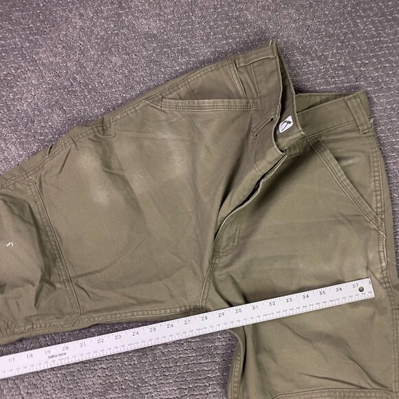 Carhartt Relaxed Fit Cryder Full Swing Pants Men's 36 x 30 Fits 36 x 28 Olive - Picture 15 of 16